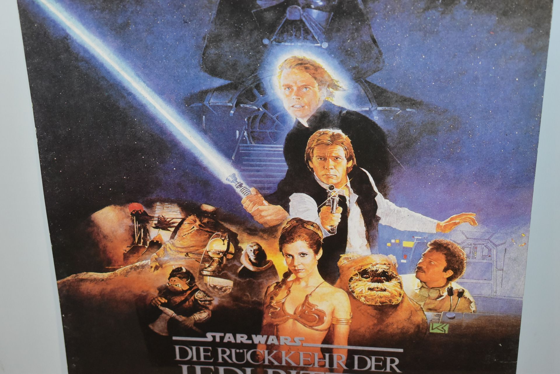 1 x Vintage Star Wars Return of the Jedi German Movie Advertisement on Card - Size 30 x 42 cms - - Image 2 of 6