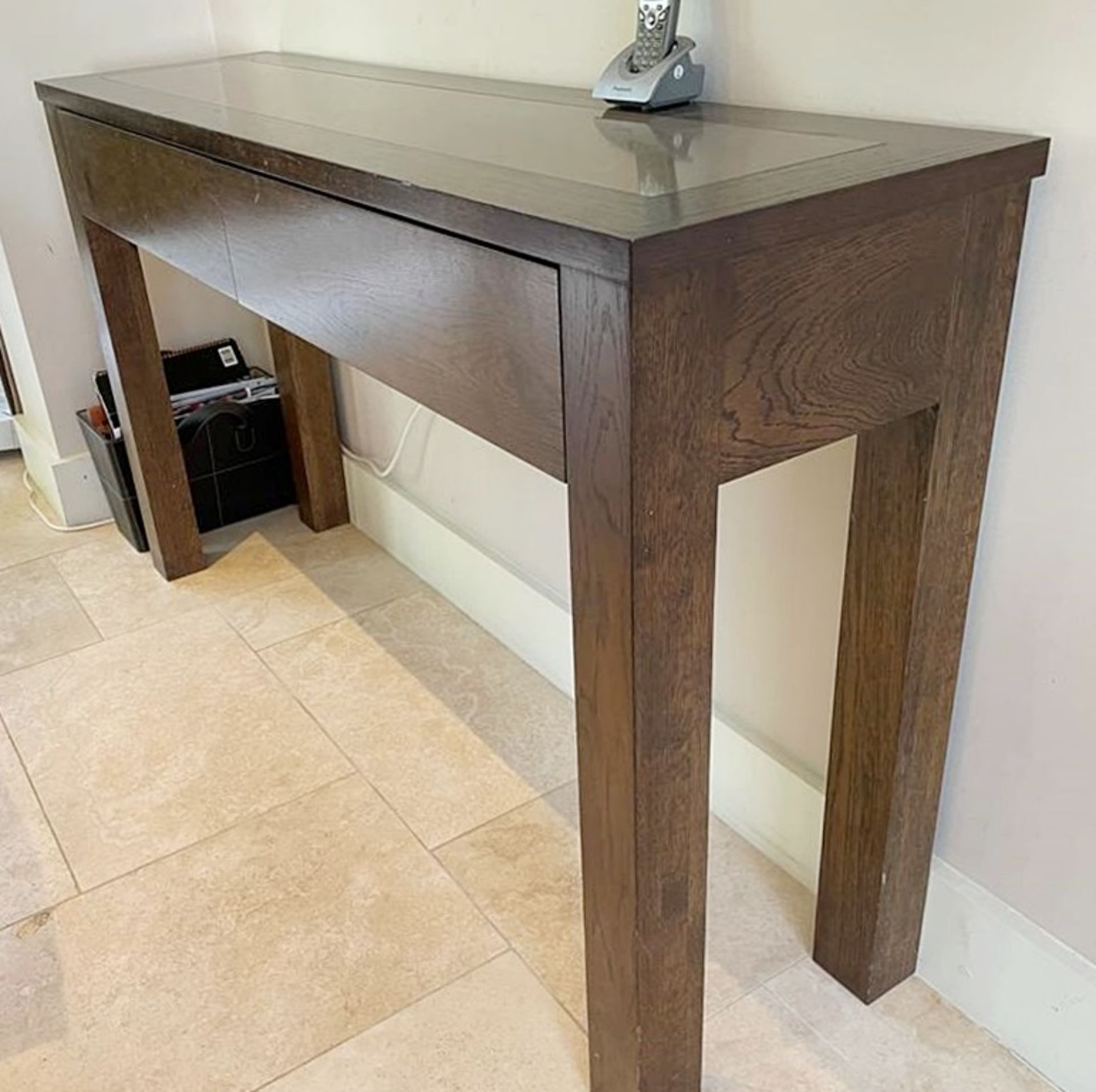 1 x Console Table With Drawer - Dimensions: 210 x 100cm x H73cm - NO VAT ON THE HAMMER -