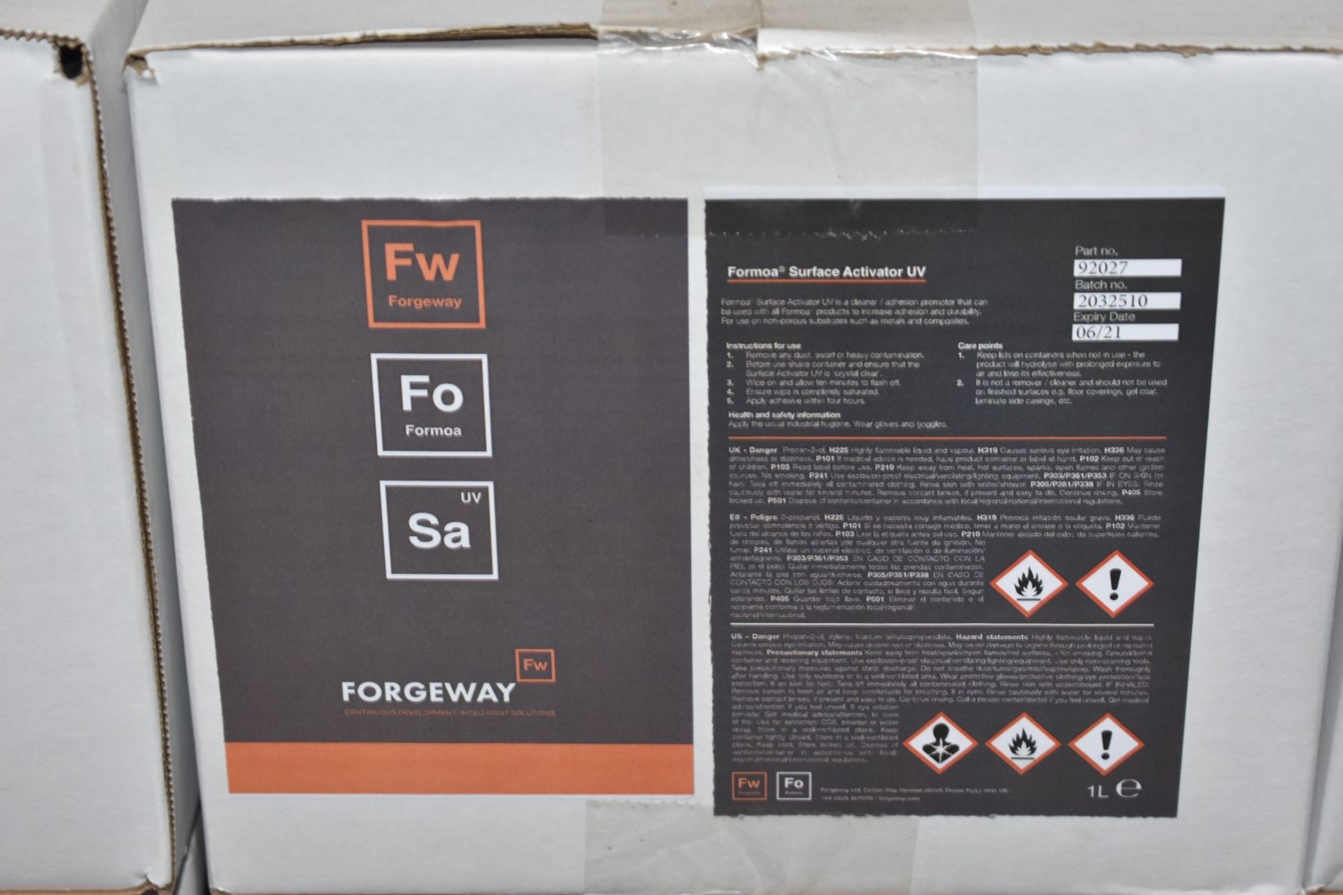 12 x Forgeway Formoa Surface Activator 1 Litre Containers - Adhesion Promotor, Cleaner, Degreaser - Image 3 of 7