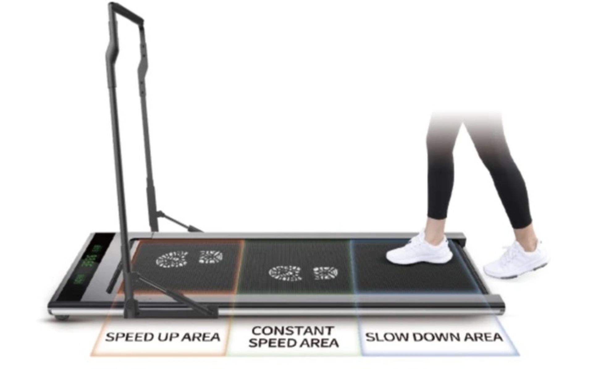 1 x Slim Tread Ultra Thin Smart Treadmill Running / Walking Machine - Lightweight With Folding - Bild 14 aus 19