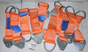 10 x Simark Load Control Cargo Vehicle Straps - 1000 daN, PES Material, 0.18m Length - CL622 - Ref