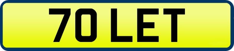 1 x Private Vehicle Registration Car Plate - 70 LET - CL590 - Location: Altrincham WA14