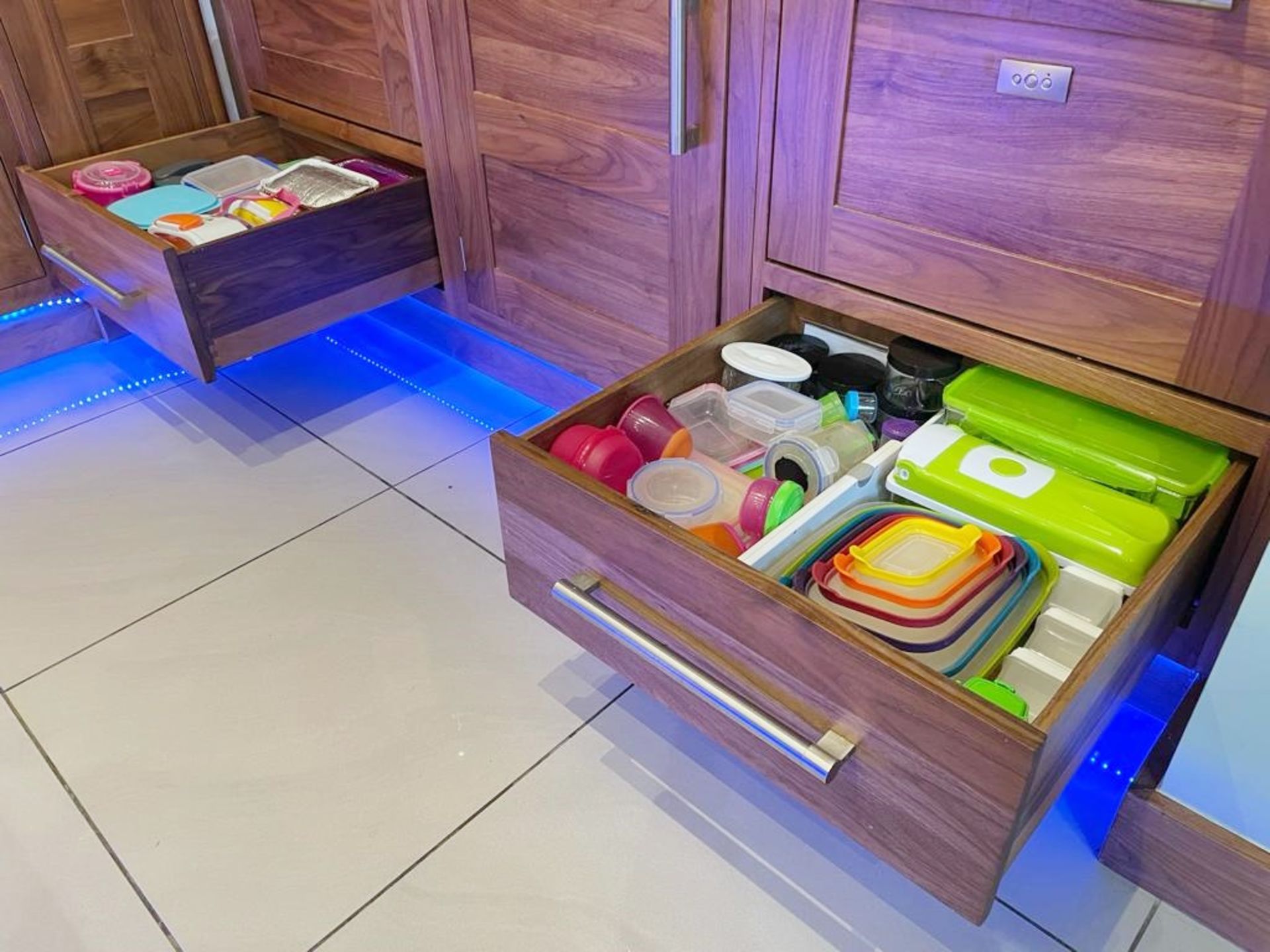 1 x Bespoke Curved Fitted Kitchen With Solid Wood Walnut Doors, Integrated Appliances, Granite Tops - Image 58 of 147