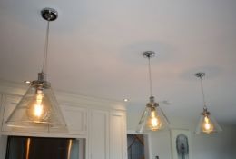 4 x Assorted Contemporary Light Fittings Including 1 x Triple Light Fittings and 3 x Single Light