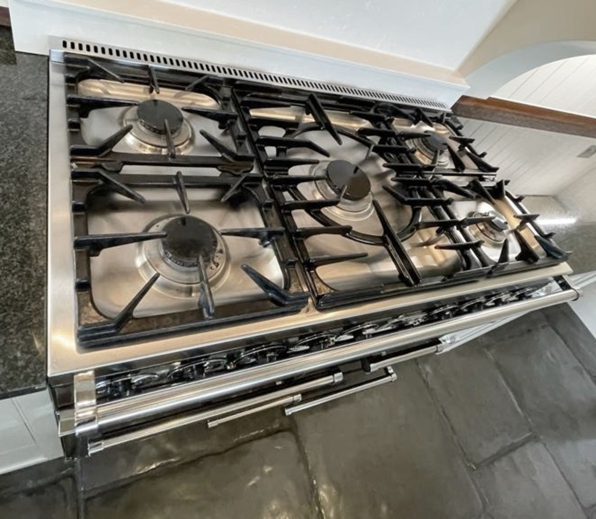 1 x FALCON 110cm Dual 5-Hob Fuel Range Cooker In Black - Model 211-Geo T LD - Original RRP £3,500 - Image 4 of 11