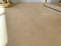 1 x Brintons Woven Wool Carpet in Cream - Large Area Covering Approx 490 x 300 cms - NO VAT ON THE