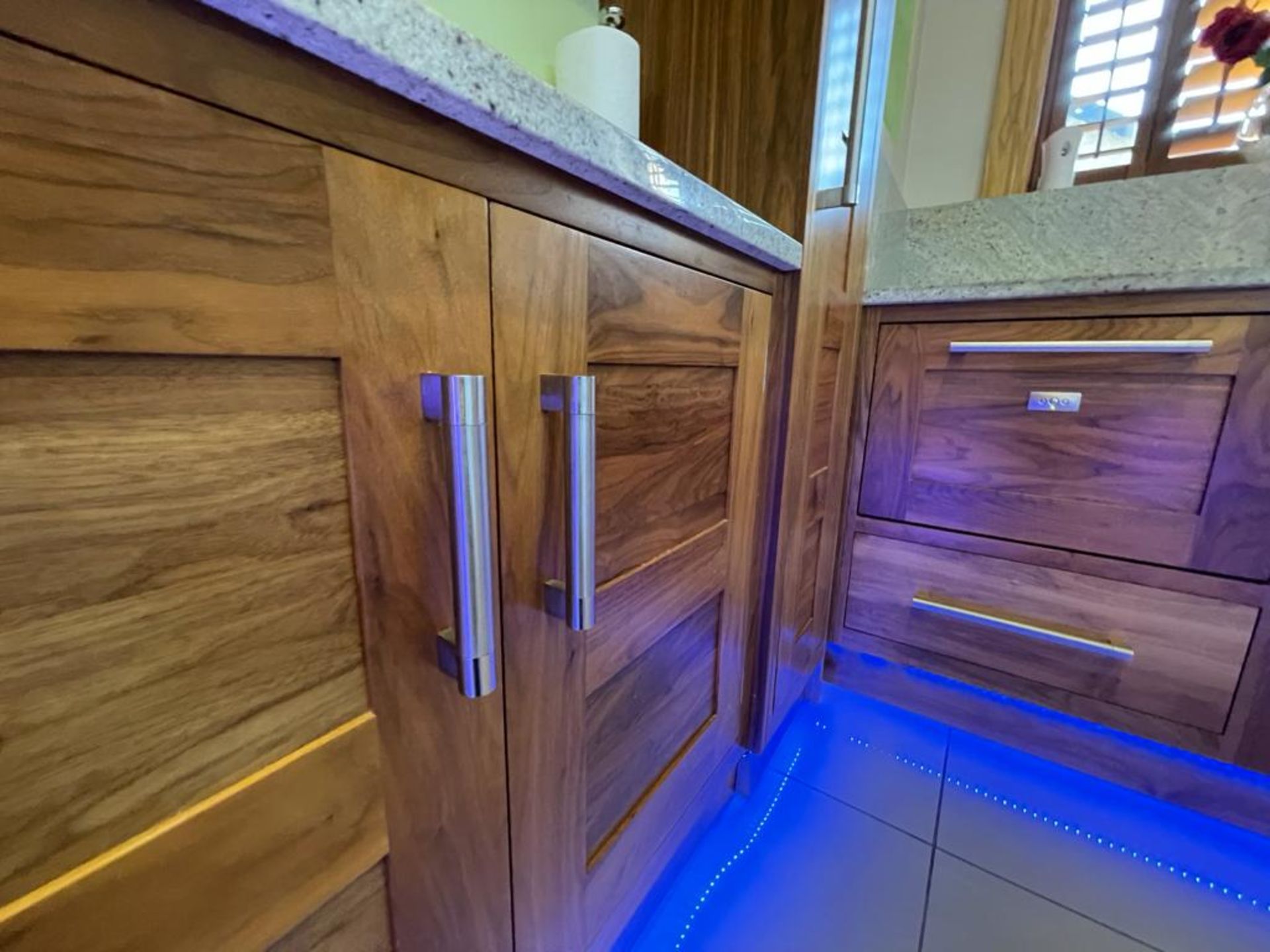 1 x Bespoke Curved Fitted Kitchen With Solid Wood Walnut Doors, Integrated Appliances, Granite Tops - Image 26 of 147