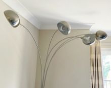 1 x Chrome Retro 1960's Style 5 Light Floor Lamp - Approx 8 Feet Tall - CL636 - Location: Hale,