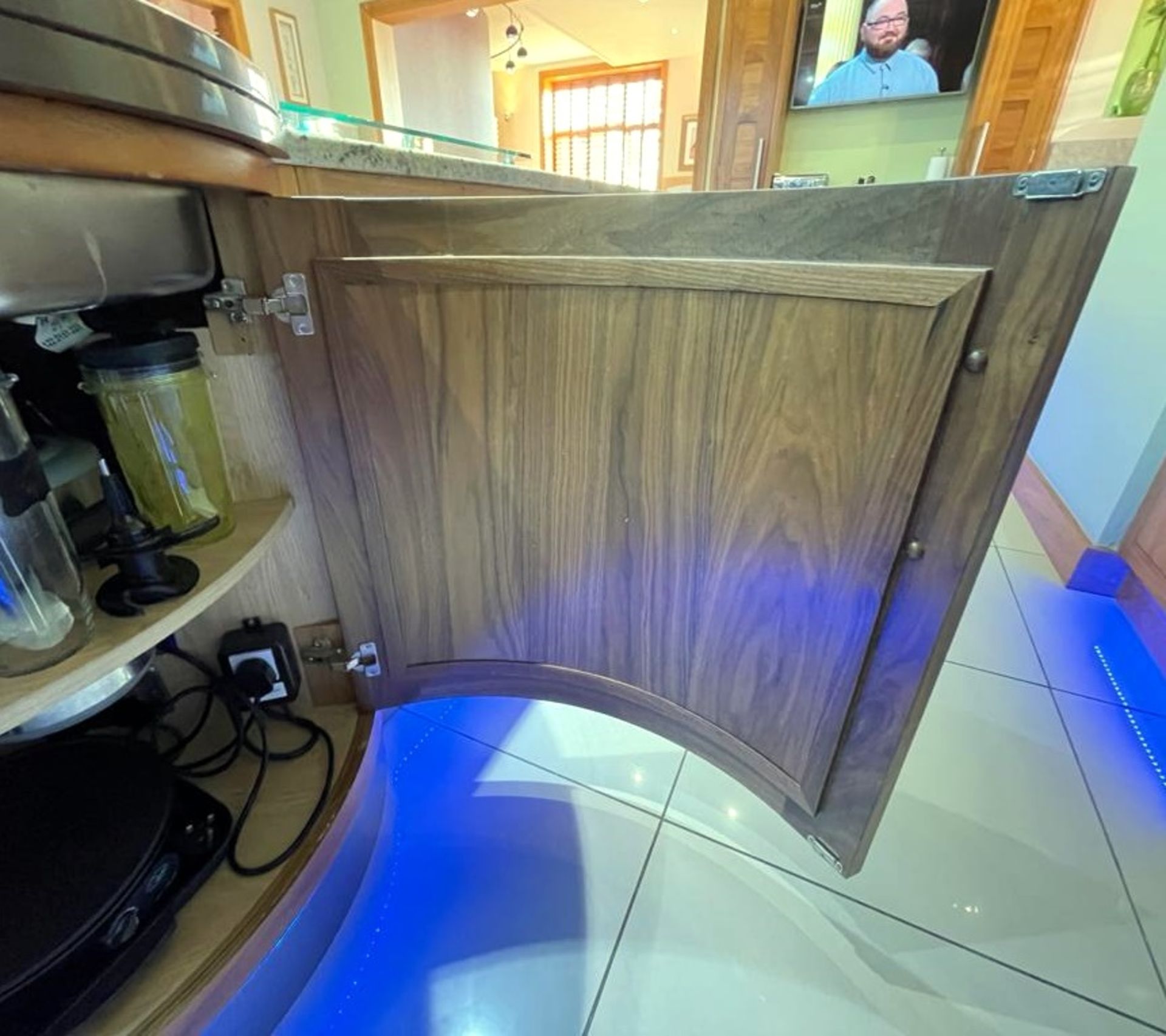 1 x Bespoke Curved Fitted Kitchen With Solid Wood Walnut Doors, Integrated Appliances, Granite Tops - Image 76 of 147