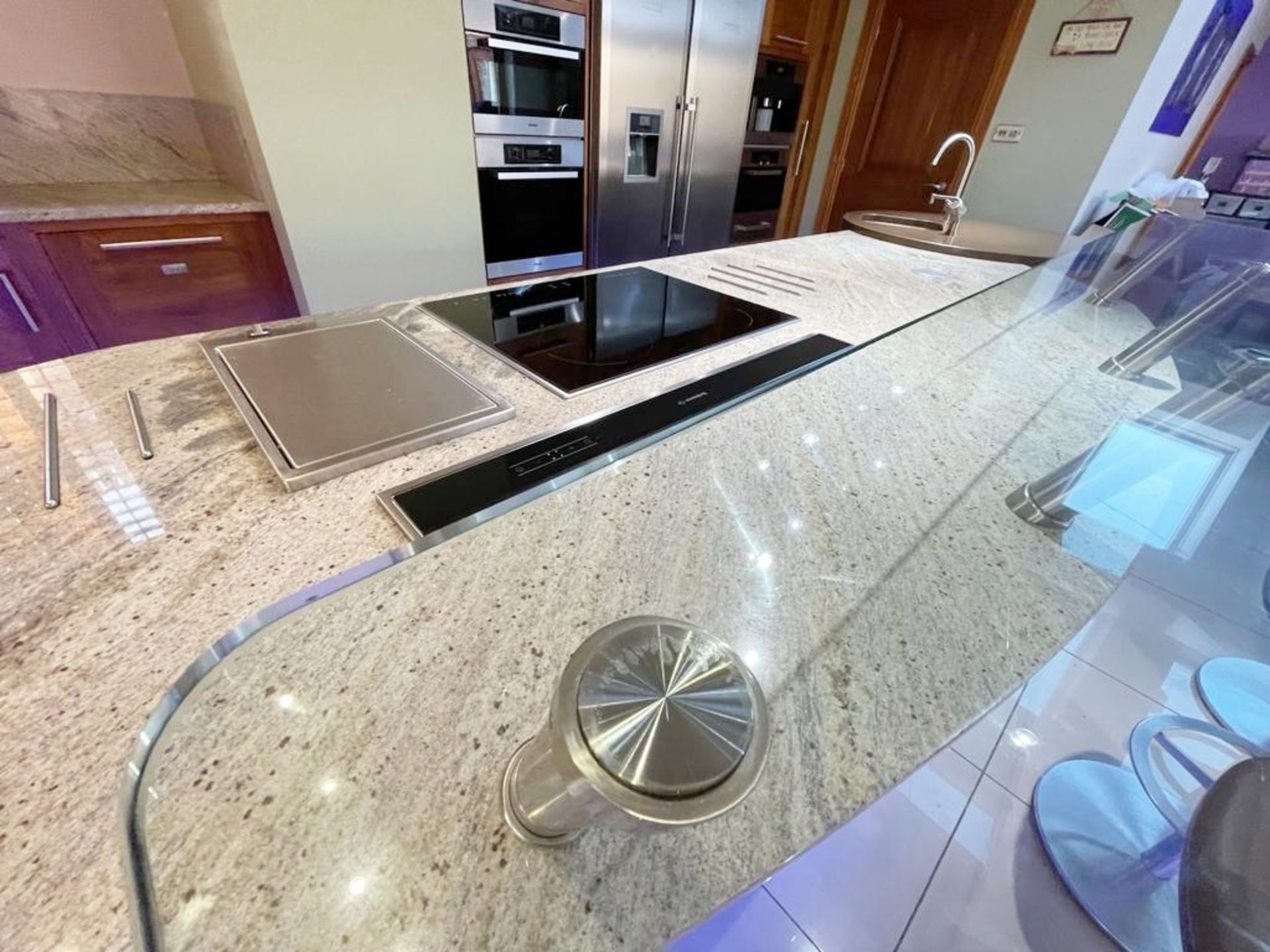 1 x Bespoke Curved Fitted Kitchen With Solid Wood Walnut Doors, Integrated Appliances, Granite Tops - Image 5 of 147