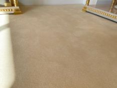 1 x Brintons Woven Wool Carpet in Cream - Large Area Covering Approx1,000 x 455 cms - NO VAT ON
