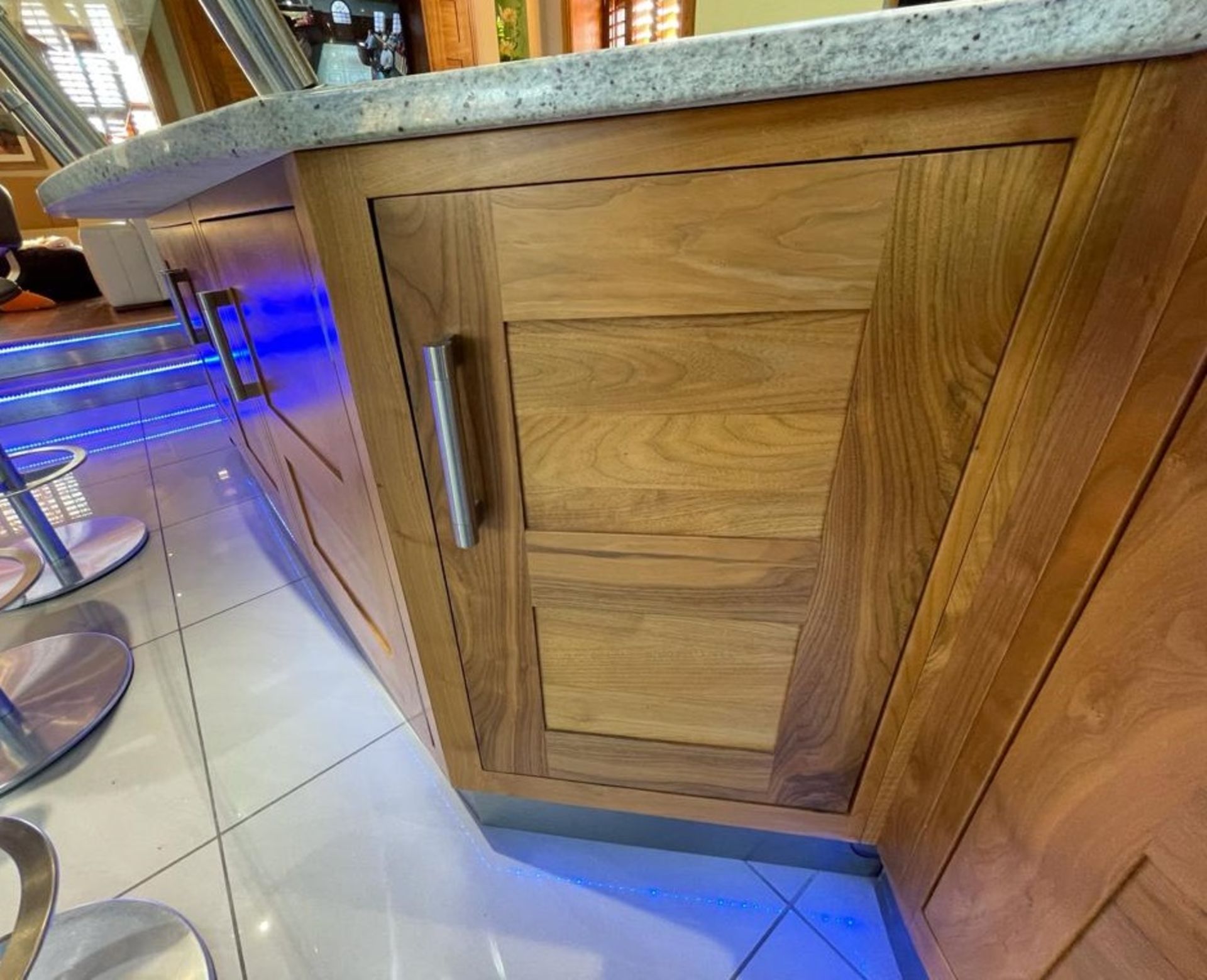 1 x Bespoke Curved Fitted Kitchen With Solid Wood Walnut Doors, Integrated Appliances, Granite Tops - Image 144 of 147