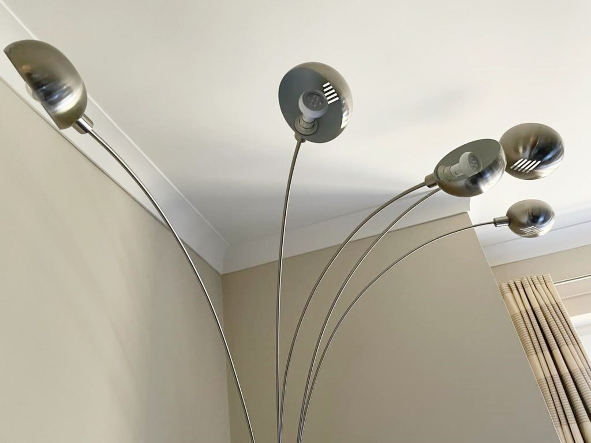 1 x Chrome Retro 1960's Style 5 Light Floor Lamp - Approx 8 Feet Tall - CL636 - Location: Hale, - Image 4 of 6