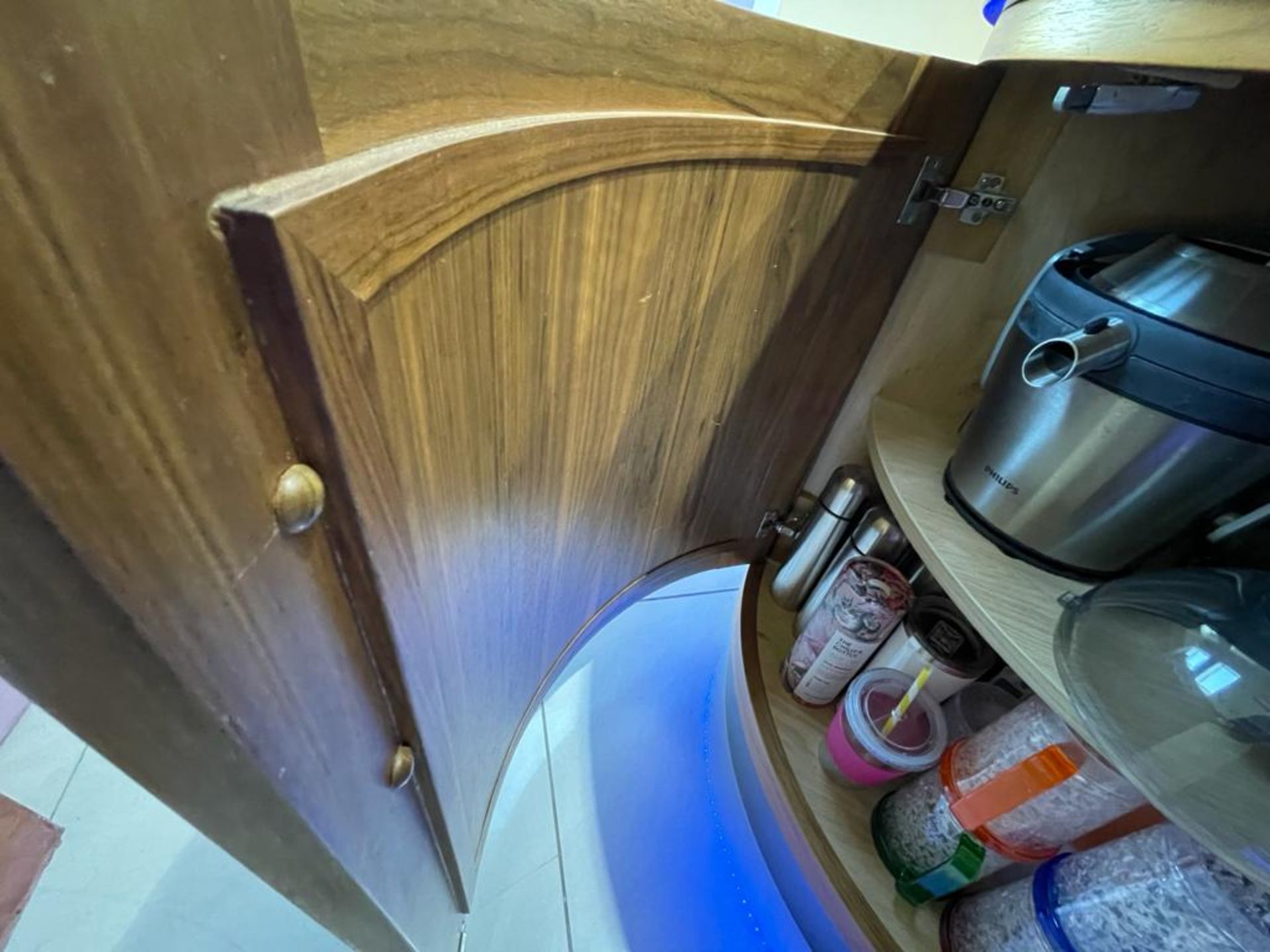 1 x Bespoke Curved Fitted Kitchen With Solid Wood Walnut Doors, Integrated Appliances, Granite Tops - Image 73 of 147