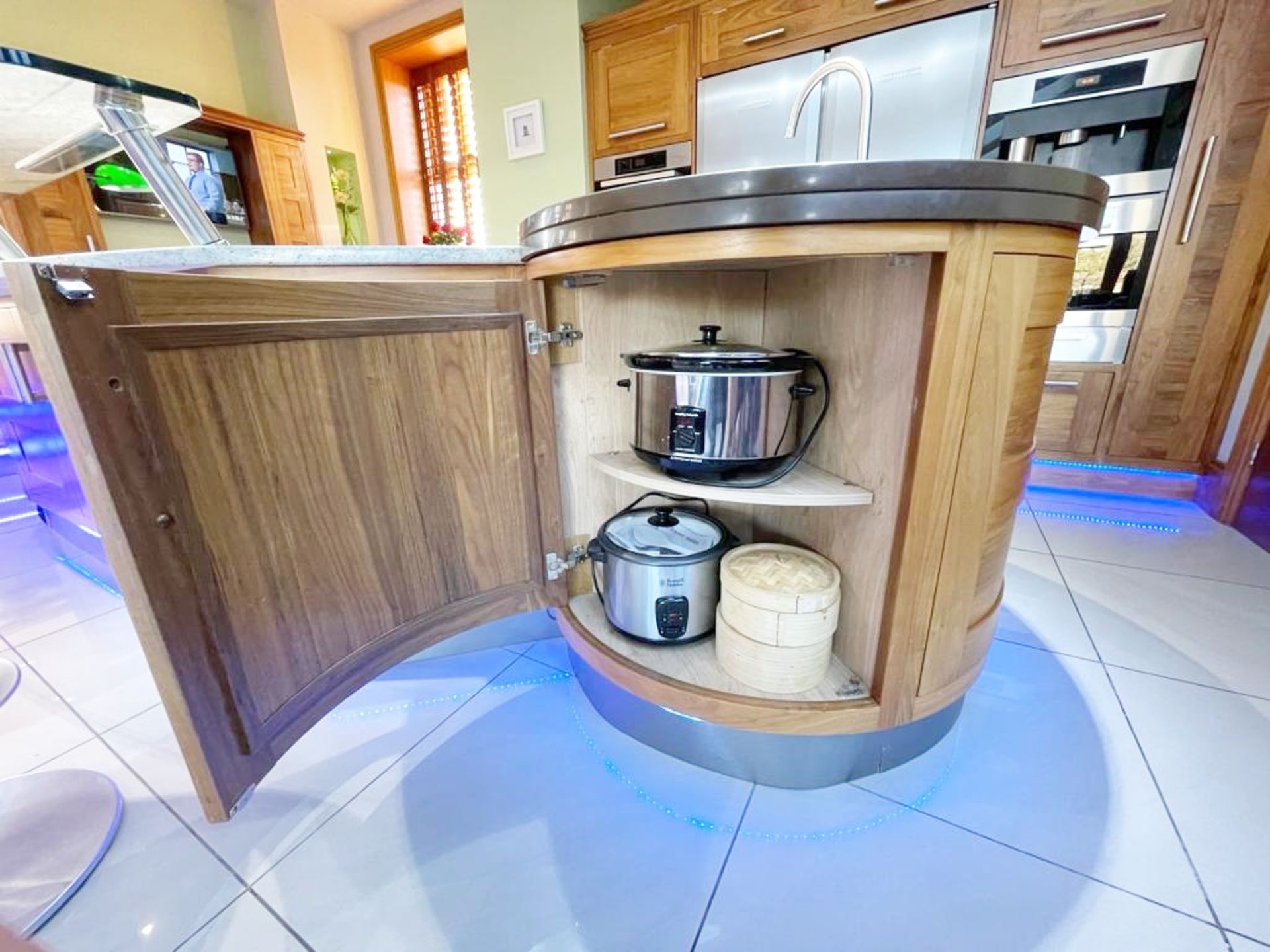 1 x Bespoke Curved Fitted Kitchen With Solid Wood Walnut Doors, Integrated Appliances, Granite Tops - Image 132 of 147