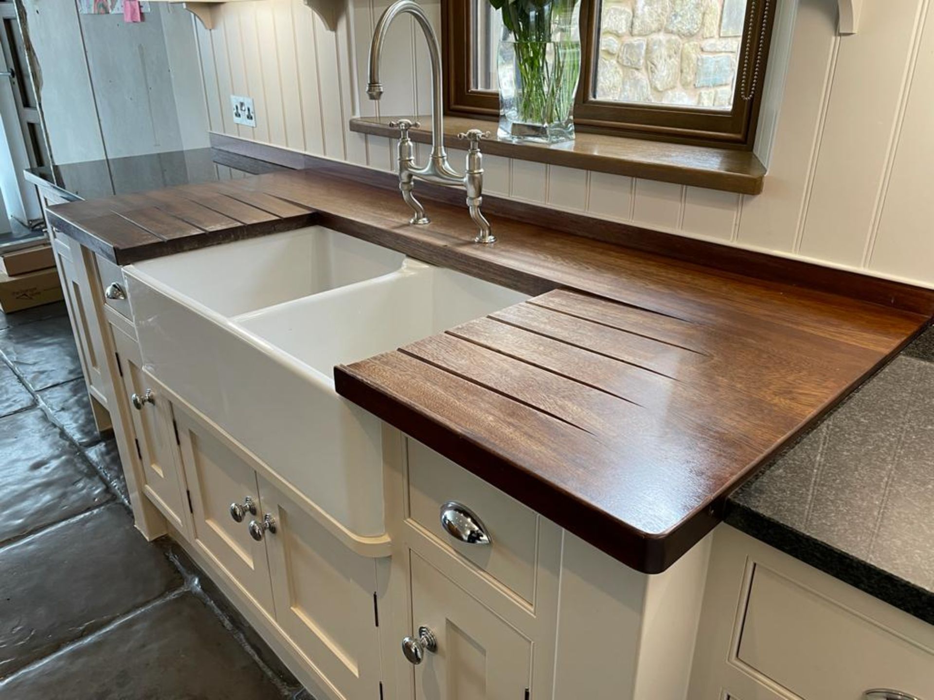 1 x Bespoke French Country Kitchen With Solid Wood In-frame Doors, Belfast Sink & Granite Work Tops - Image 34 of 55