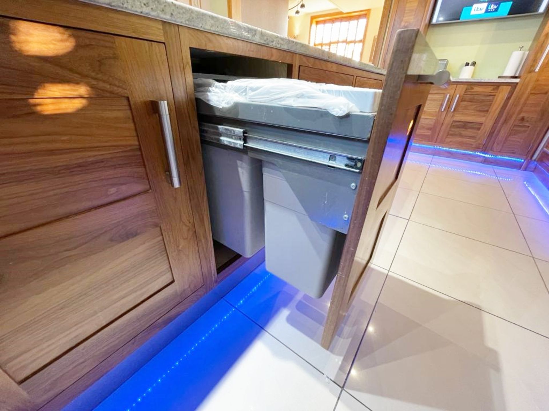 1 x Bespoke Curved Fitted Kitchen With Solid Wood Walnut Doors, Integrated Appliances, Granite Tops - Image 108 of 147