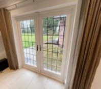 1 x Set Of Double-Glazed Leaded Double Doors - Includes Hinges and Handles - NO VAT