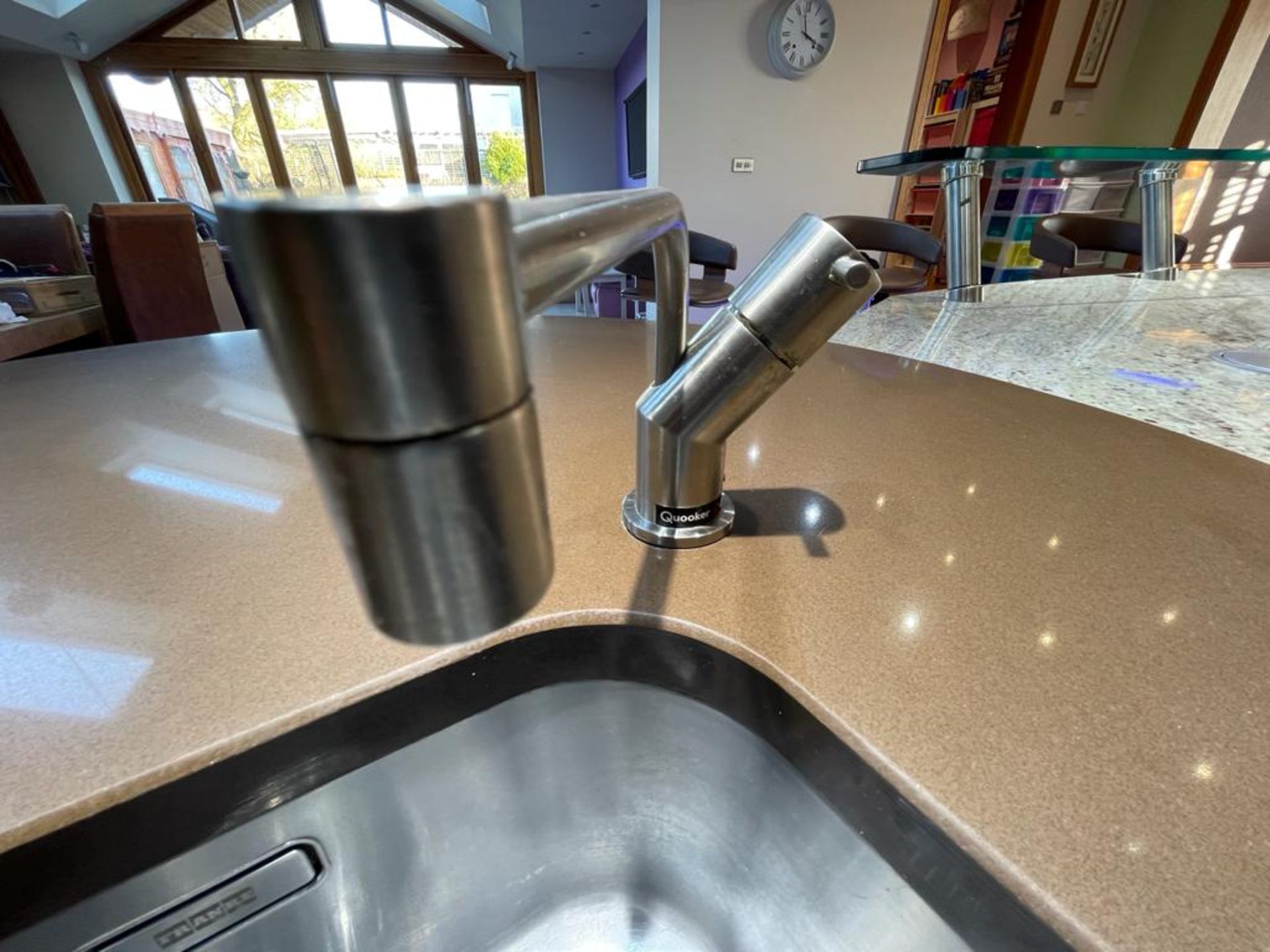 1 x Bespoke Curved Fitted Kitchen With Solid Wood Walnut Doors, Integrated Appliances, Granite Tops - Image 104 of 147