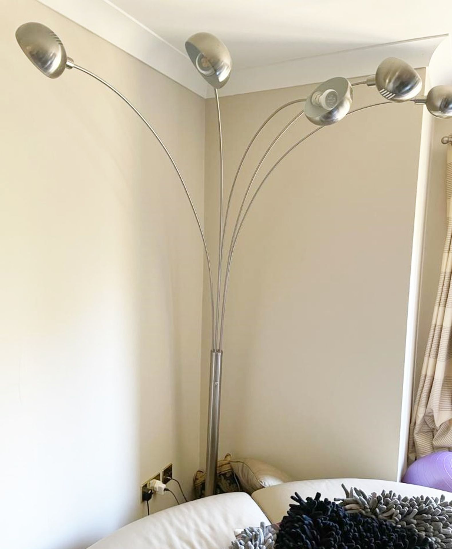 1 x Chrome Retro 1960's Style 5 Light Floor Lamp - Approx 8 Feet Tall - CL636 - Location: Hale, - Image 2 of 6