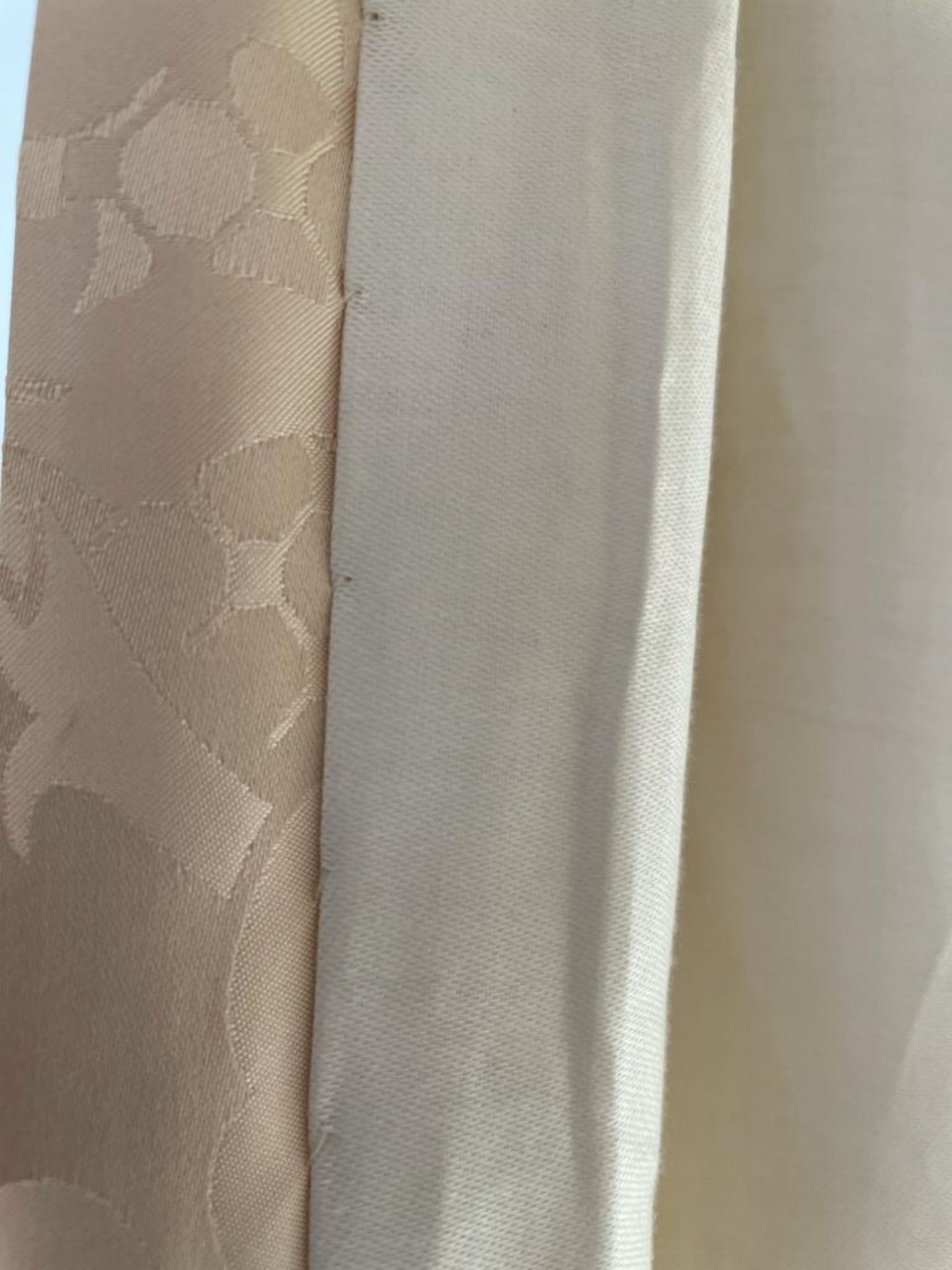1 x Pair of Fabric Curtains With Blackout Liner and Brass Curtain Rail - Height 220 x Pole Length - Image 8 of 15