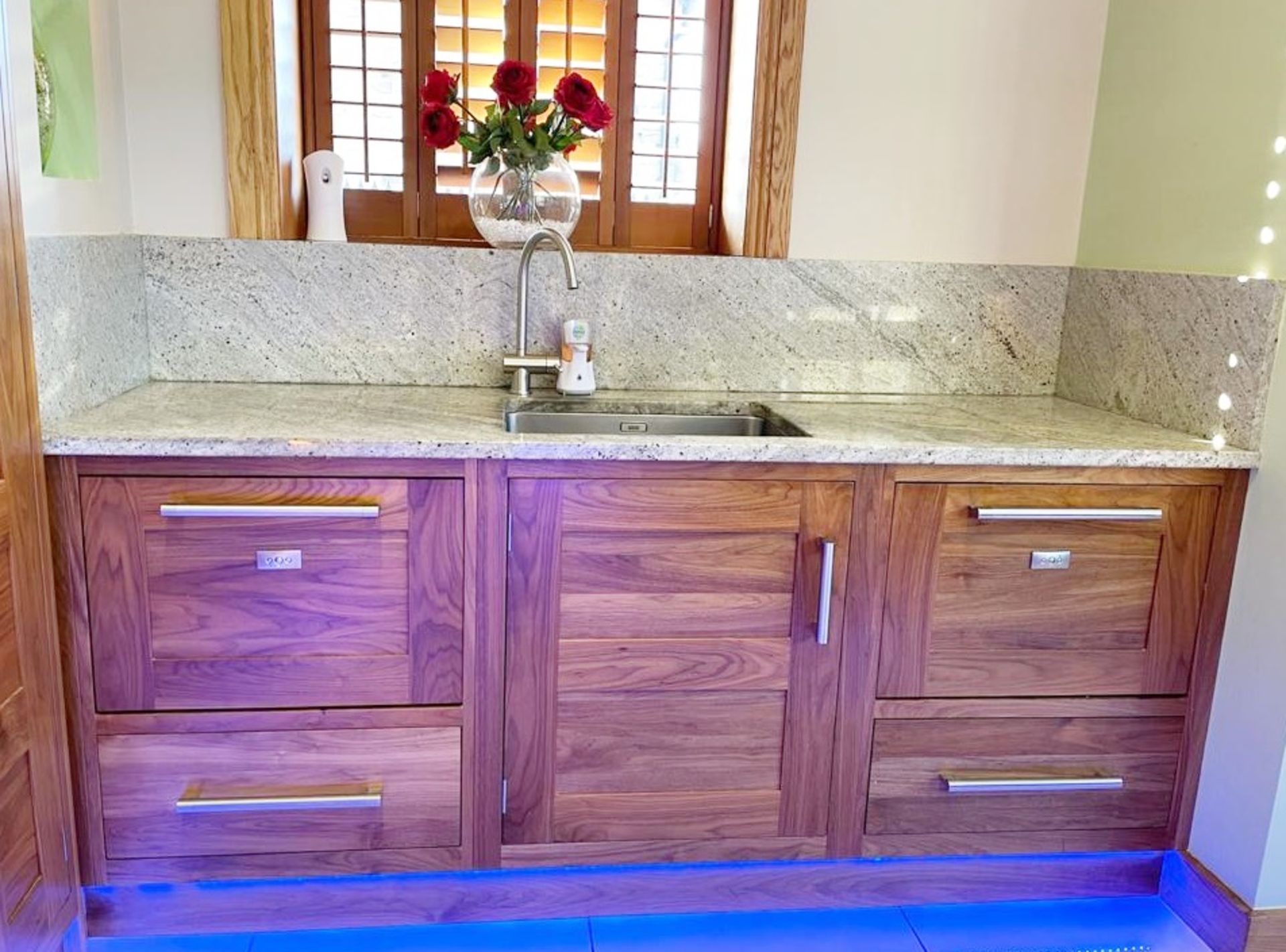 1 x Bespoke Curved Fitted Kitchen With Solid Wood Walnut Doors, Integrated Appliances, Granite Tops - Image 35 of 147