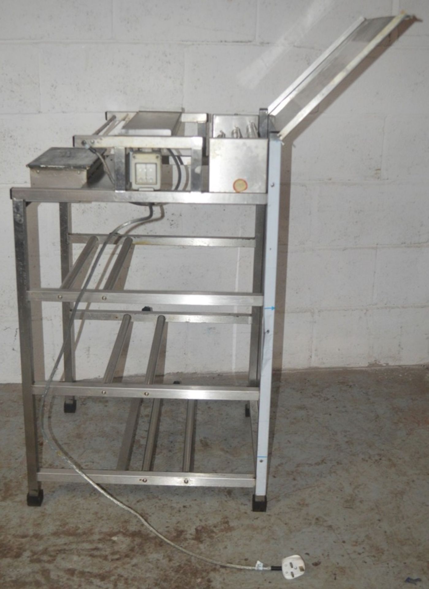1 x Stainless Steel Commercial Kitchen Sealer Bench With Modesty Panel - Dimensions: H98 x W56 x - Image 5 of 6