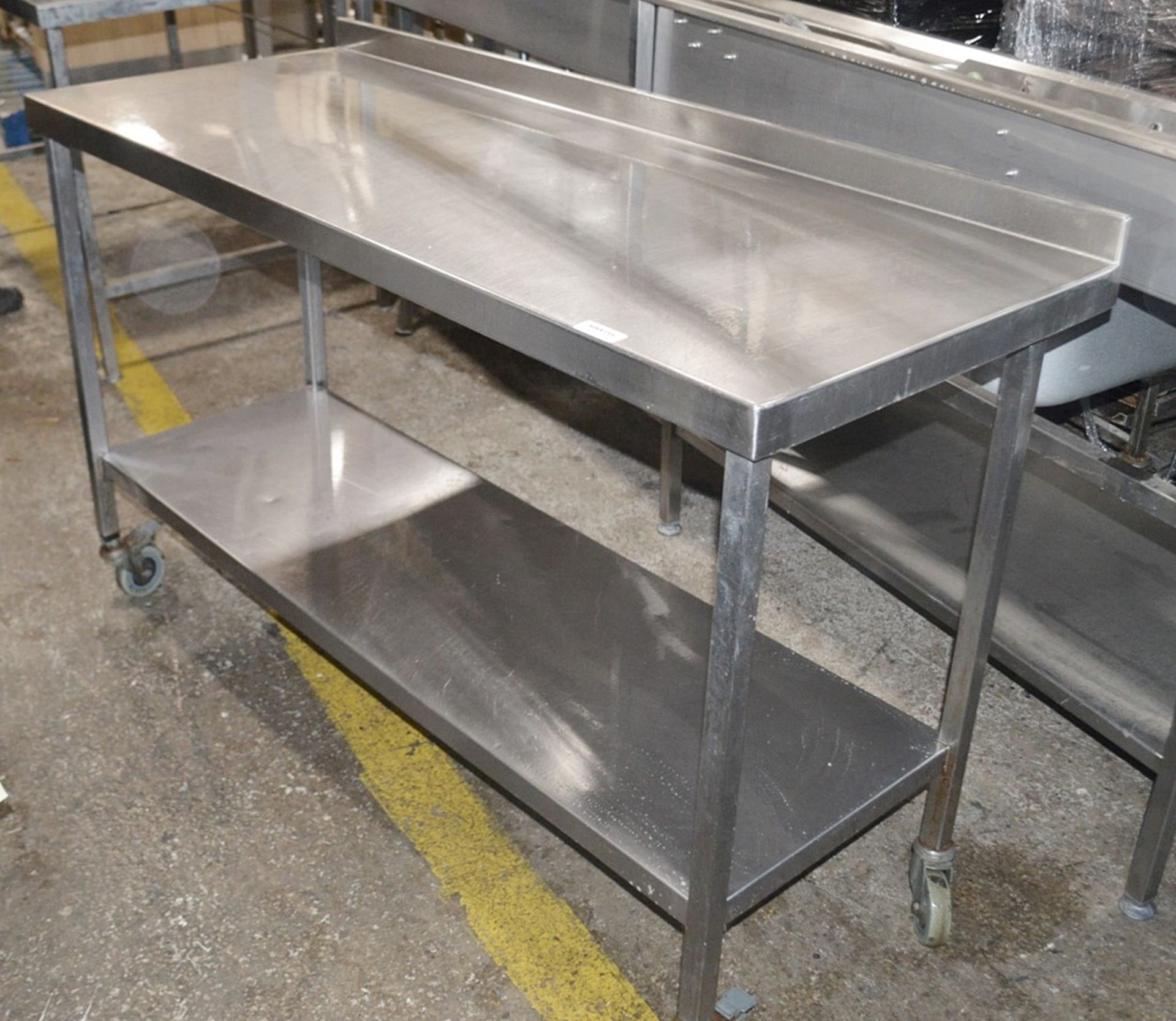 1 x Stainless Steel Commercial Kitchen Prep Bench - Dimensions: H95 x W150 x D60cm - Very Recently - Image 3 of 3