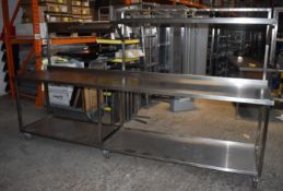 1 x Stainless Steel Donut Jamming Bench - H87/167 x W300 x D70 cms - Recently Removed From Major