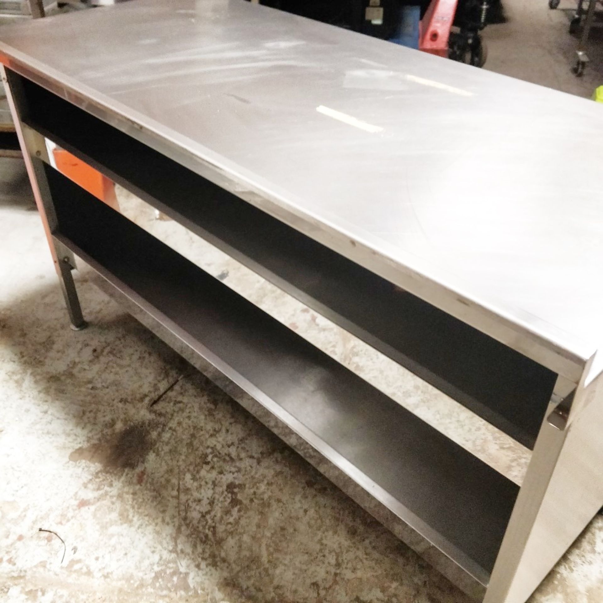 1 x Stainless Steel Commercial Kitchen Prep Counter With Upstand, Removable Front Ticket Holder - Image 6 of 10