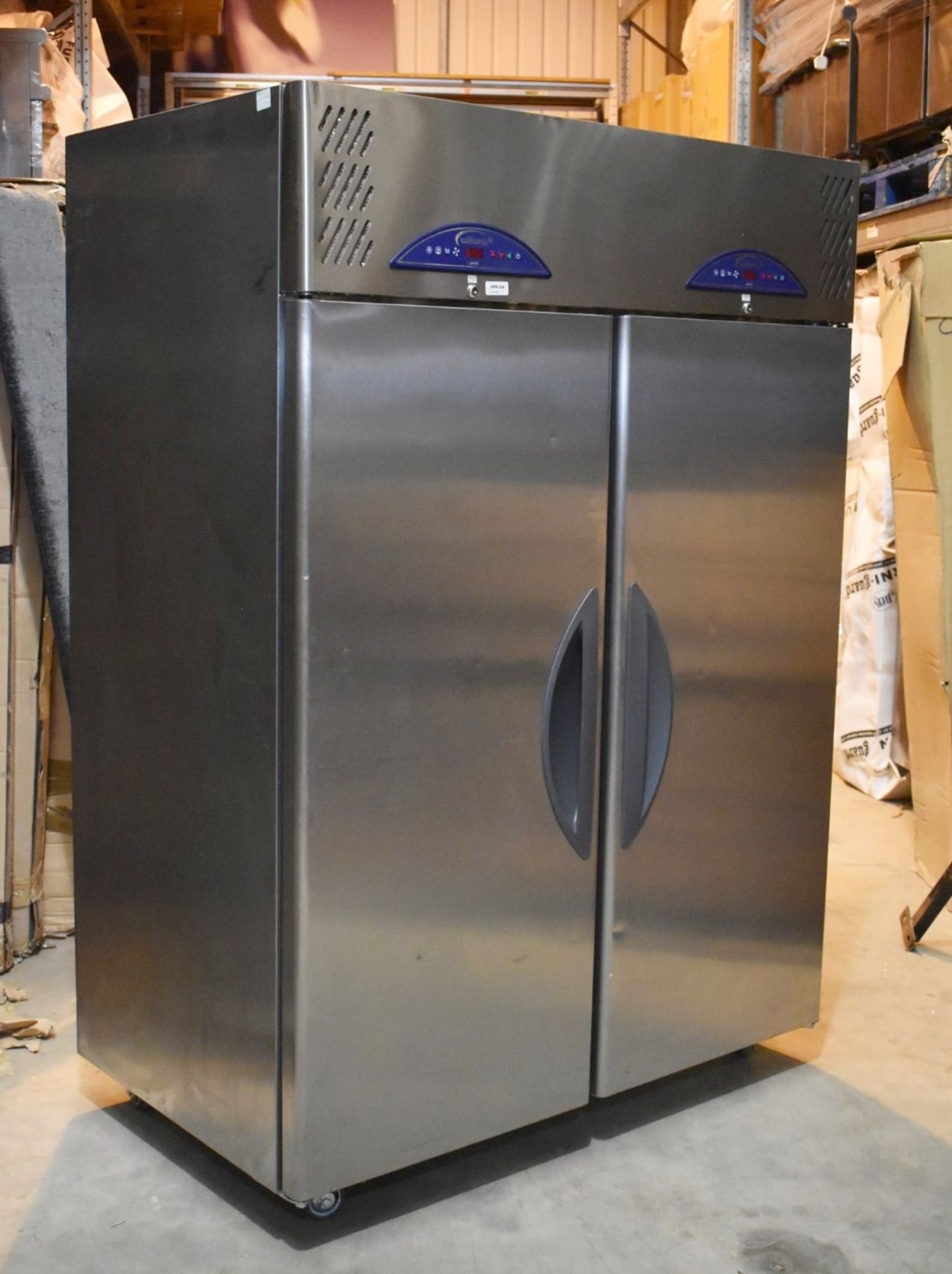 1 x Williams Garnet 2000 Two Door Upright Fish / Meat Fridge With Stainless Steel Finish - Model