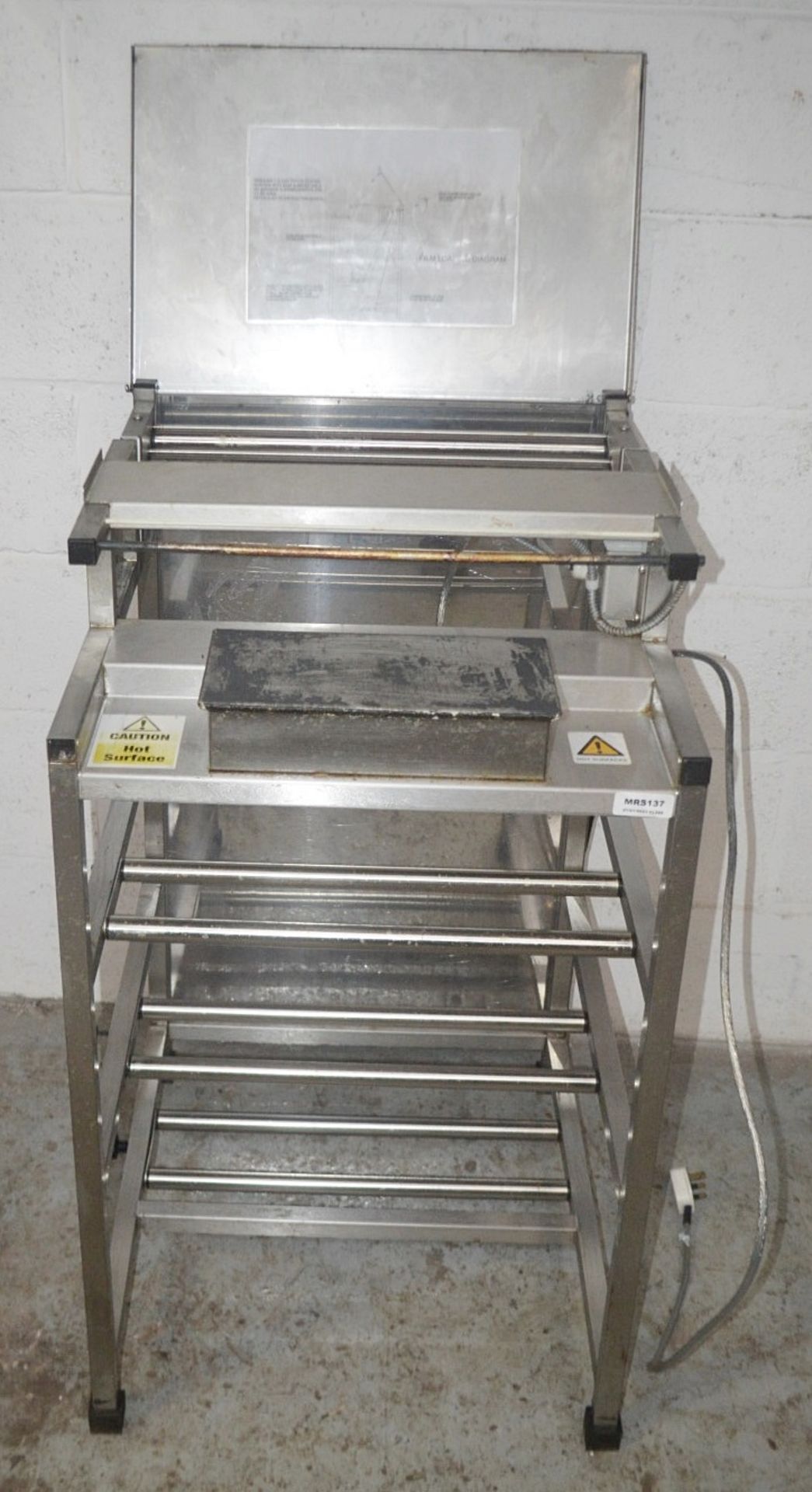 1 x Stainless Steel Commercial Kitchen Sealer Bench With Modesty Panel - Dimensions: H98 x W56 x - Image 2 of 6