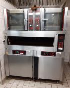 1 x Eurofours Bakery Oven Stack Featuring 1 x Single Deck Pizza / Bread Oven, 2 x Single Door