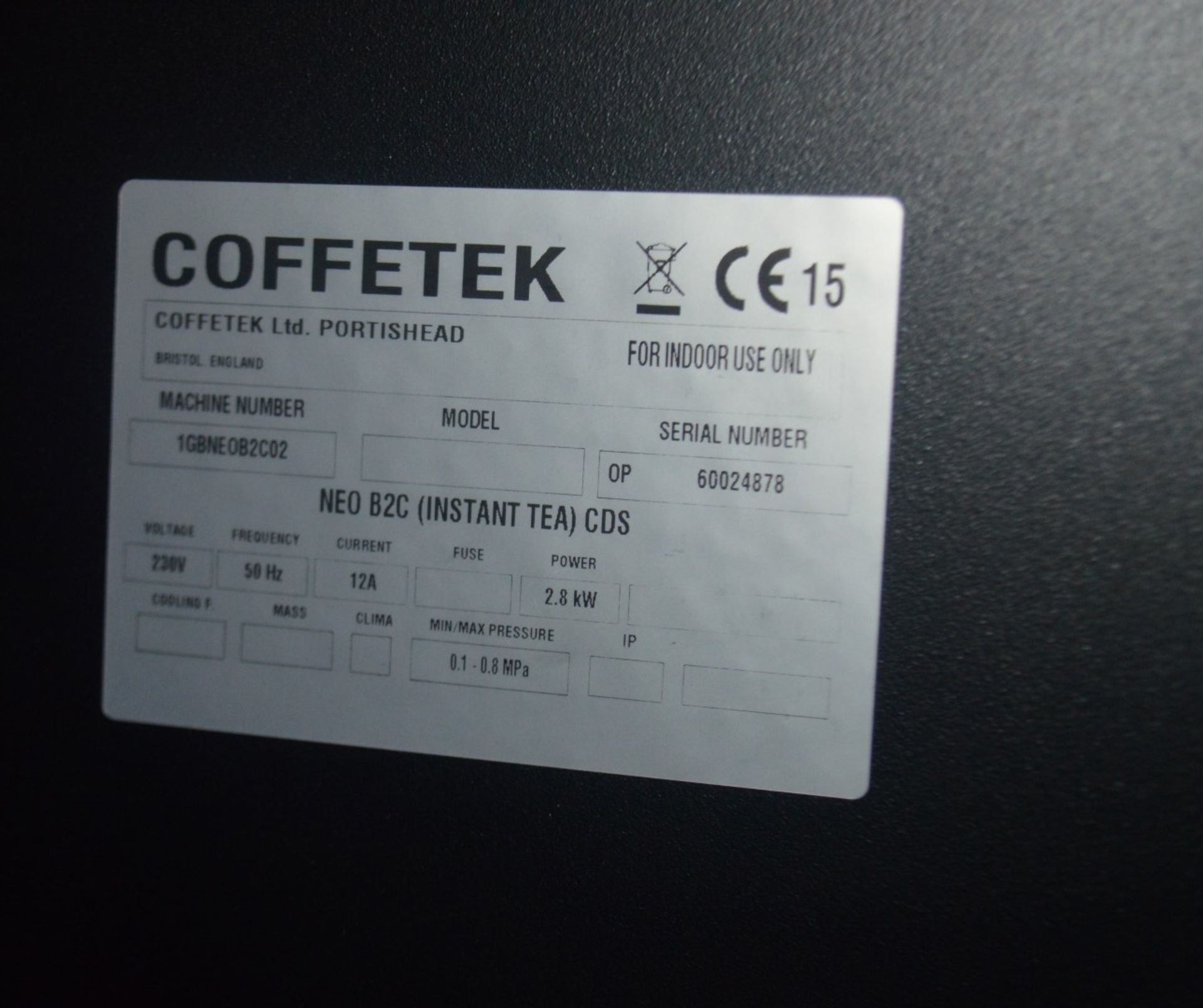 1 x COFFEETEK Touch Screen Instant Hot Drink Vending Machine - Model: Neo B2C (INSTANT TEA) - Image 9 of 9