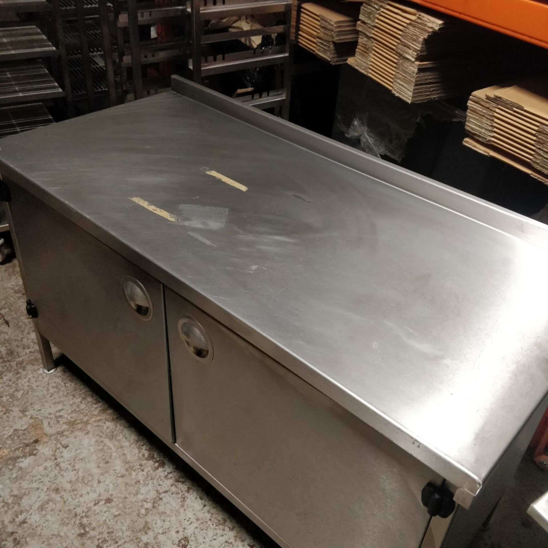 1 x Stainless Steel Commercial Kitchen Prep Counter With Upstand, Removable Front Ticket Holder - Image 2 of 10