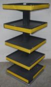 2 x Square 5-Tier Retail Display Stands - Dimensions: H53 x 53 x H131cm - Very Recently Removed From