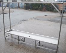1 x Stainless Steel Wet Fish Drip Tray - Dimensions: H169 x W240 x D50cm - Very Recently Removed