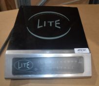 1 x LITE Commercial Induction Hob In Stainless Steel - Dimensions: H27 x W28 x D36cm - Very Recently