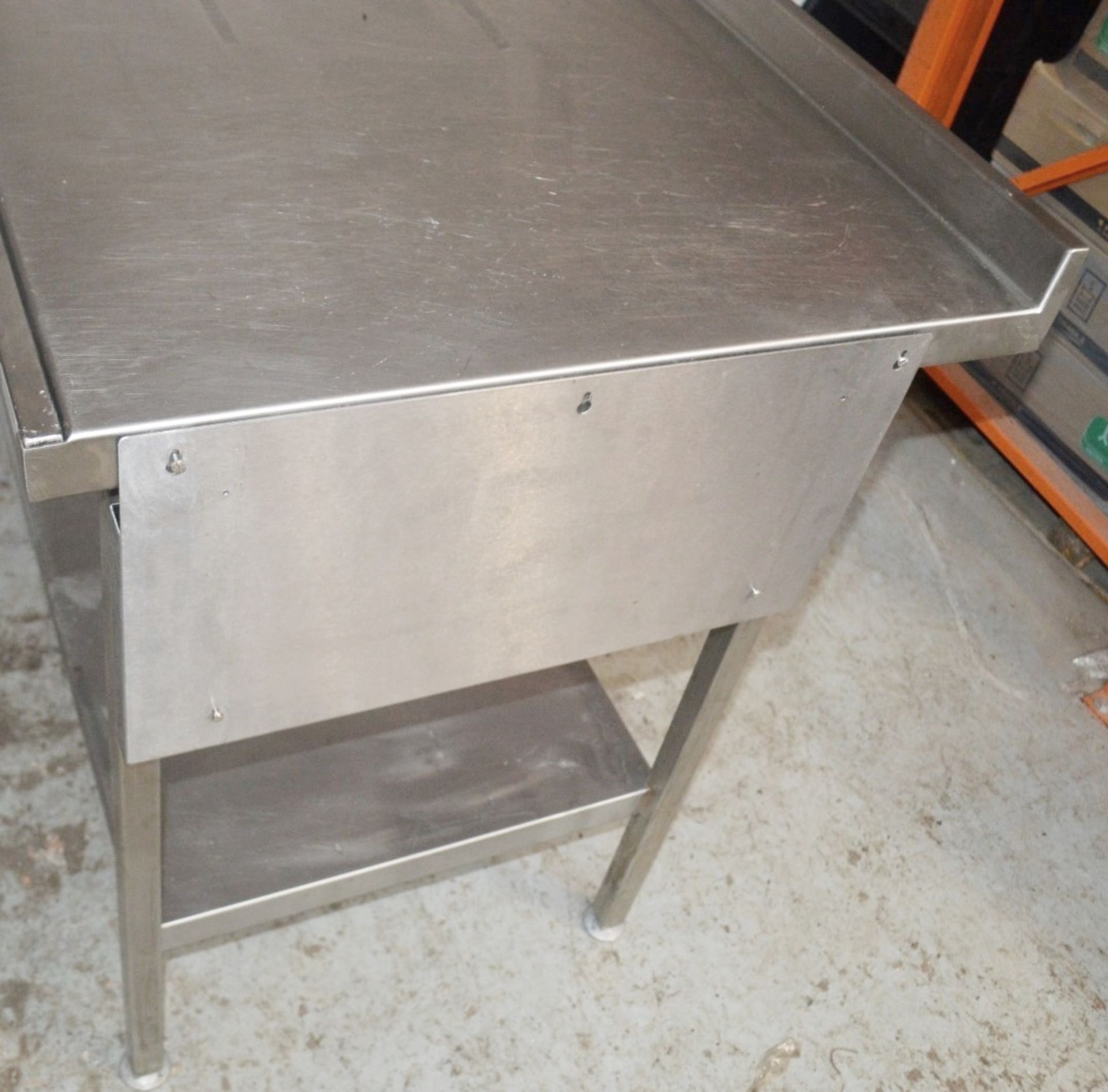 1 x Stainless Steel Commercial Kitchen Prep Counter With Drawer And Upstand - Dimensions: H86 x W150 - Image 3 of 5