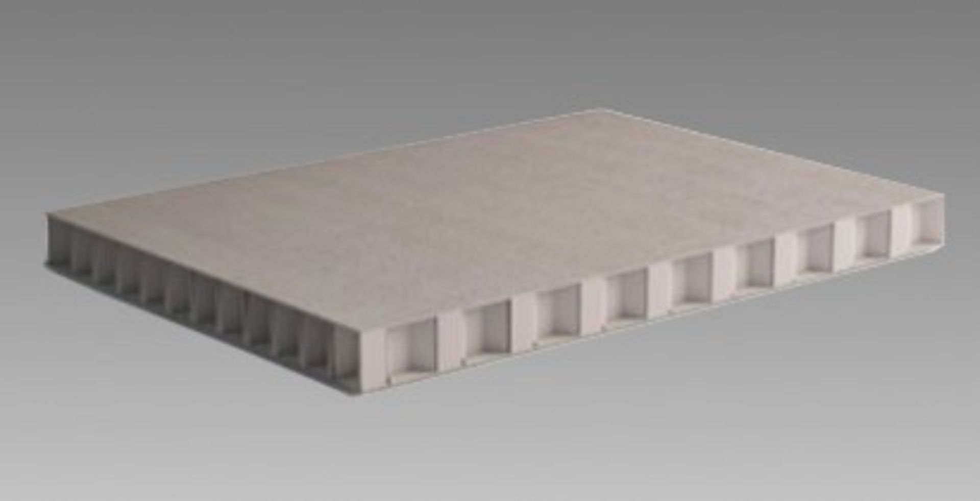 5 x ThermHex Thermoplastic Honeycomb Core Panels - Size 3175 x 1210 x 18mm - New Stock - Lightweight