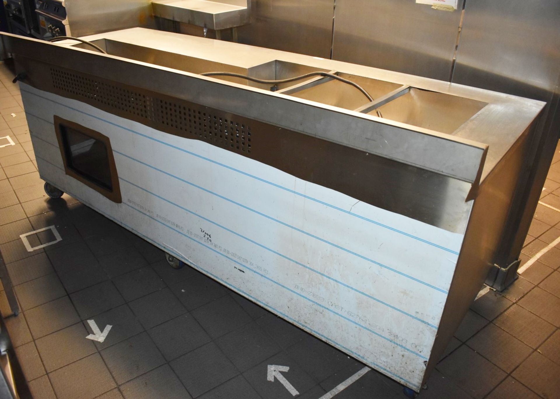 1 x Bespoke Stainless Steel Baine Marie Food Warmer Prep Unit - 230v - Large Size - H90 x W234 x - Image 5 of 12