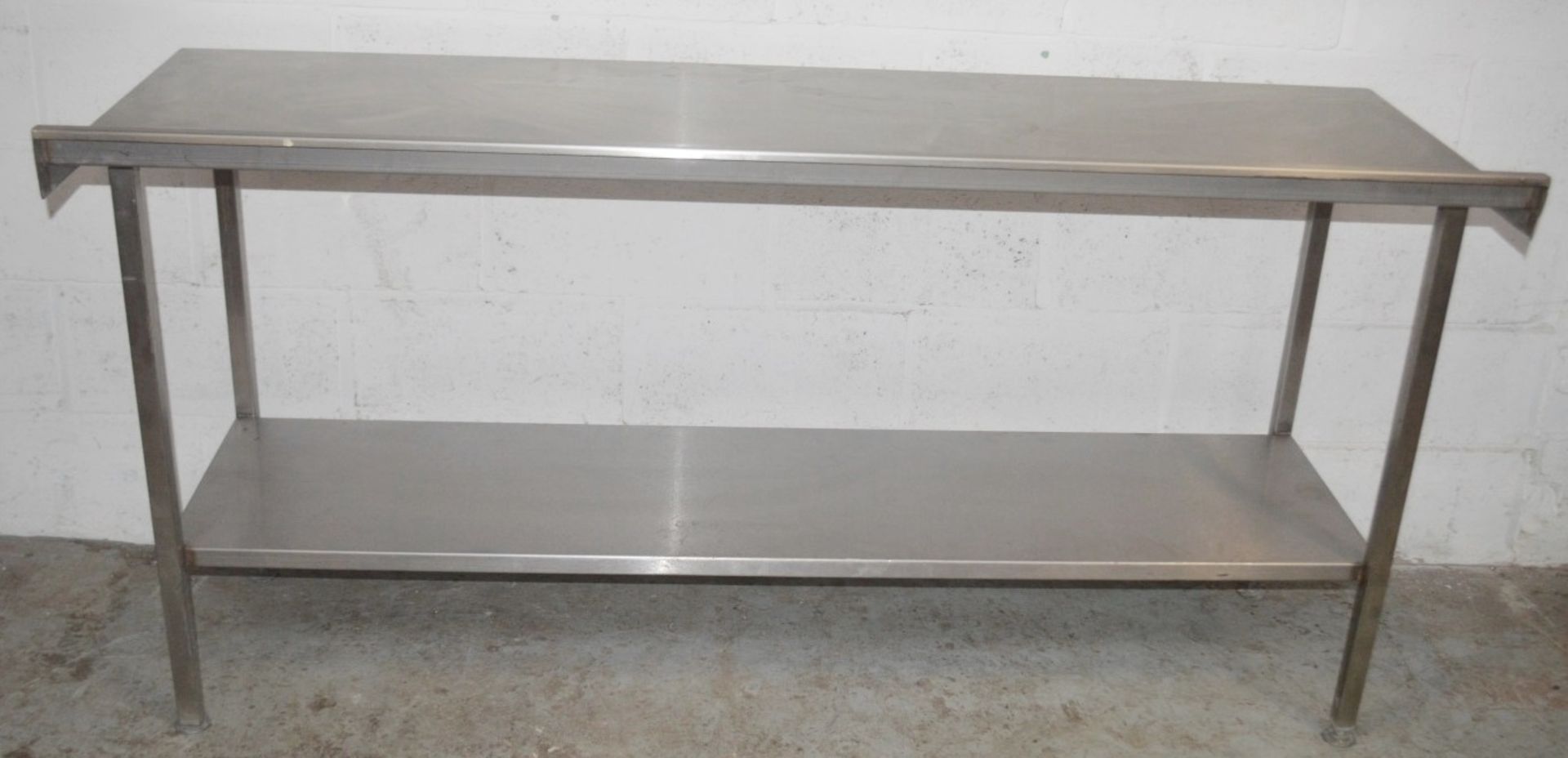 1 x Stainless Steel Long Commercial Kitchen Prep Bench With Upstand - Dimensions: H90 x W180 x D60cm - Image 4 of 4