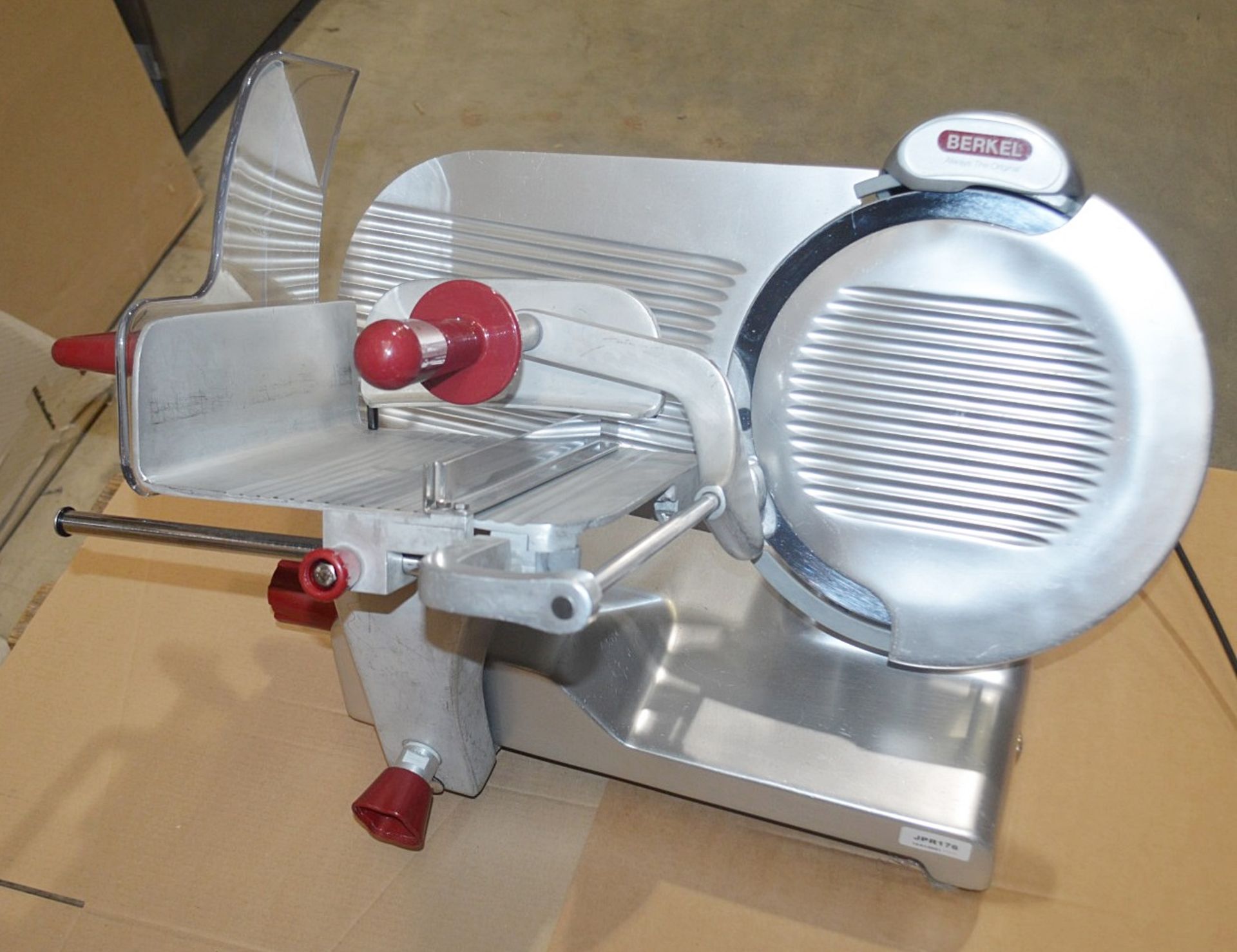 1 x AVERY BERKEL Commercial Meat Slicer In Stainless Steel - Dimensions: H54 x W52 x D42cm - Very