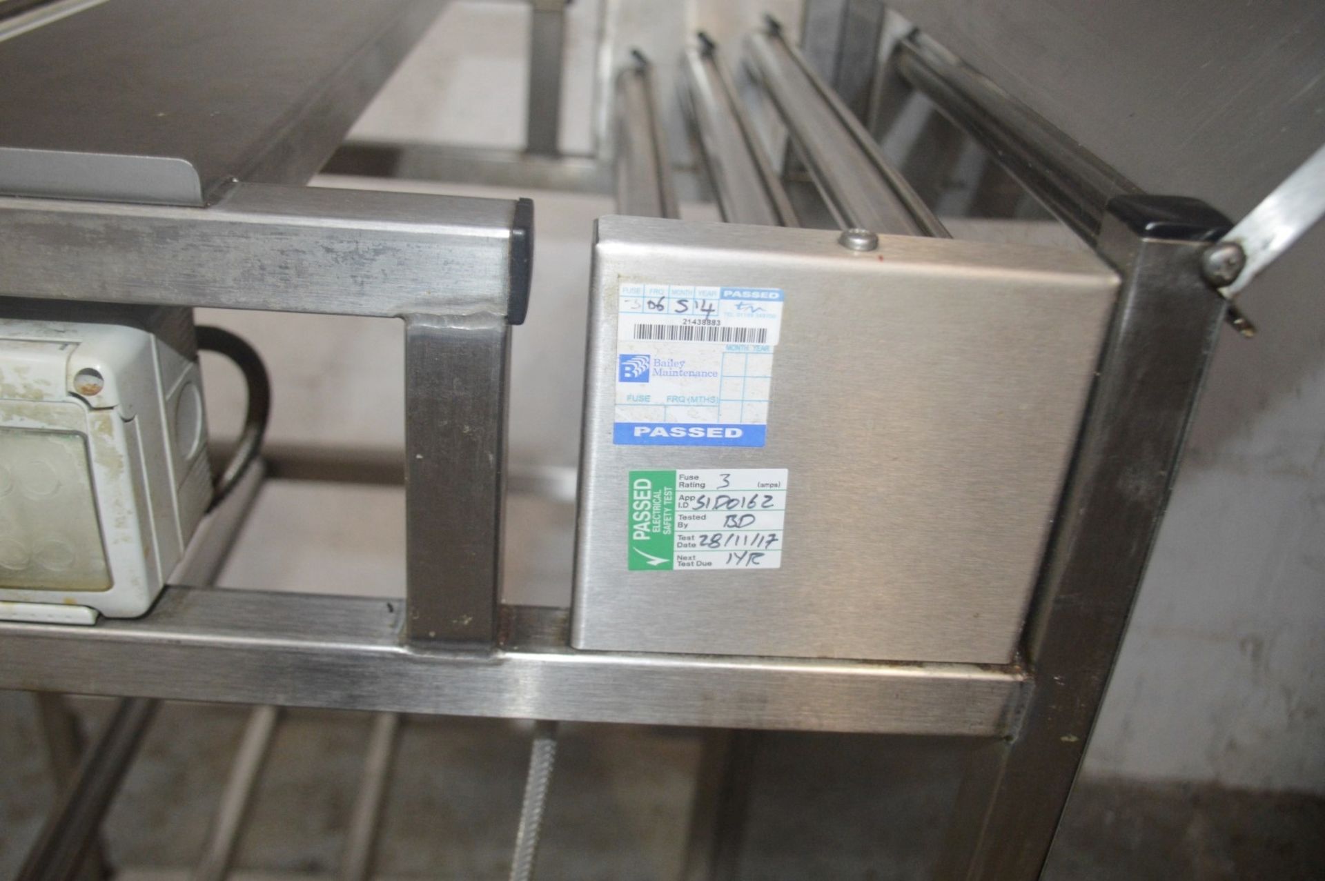 1 x Stainless Steel Commercial Kitchen Sealer Bench With Modesty Panel - Dimensions: H98 x W56 x - Image 6 of 8