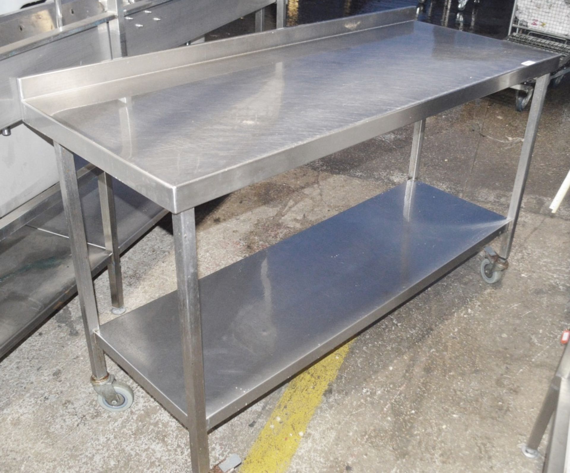 1 x Stainless Steel Commercial Kitchen Prep Bench - Dimensions: H95 x W150 x D60cm - Very Recently - Image 2 of 3