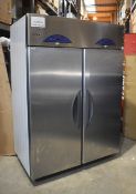 1 x Williams Garnet 2000 Two Door Upright Fish / Meat Fridge With Stainless Steel Finish - Model