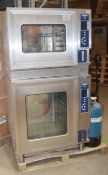 1 x HOBART Commercial Double Oven Stack -  Includes 1 x Combination 10-Grid + 1 x Steam 6-Grid Oven