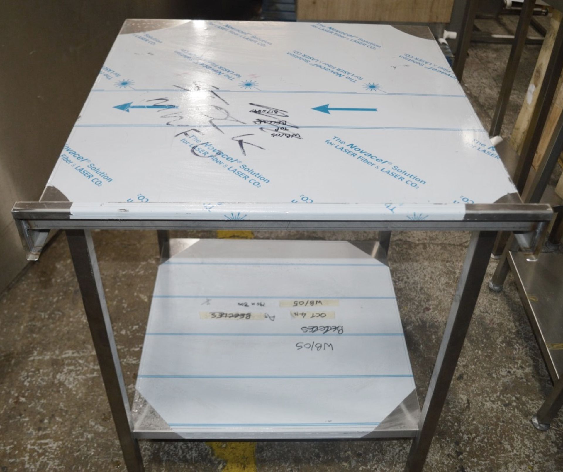 1 x Stainless Steel Commercial Kitchen Prep Table With Undershelf And Upstand - Dimensions: H91 x - Image 3 of 3