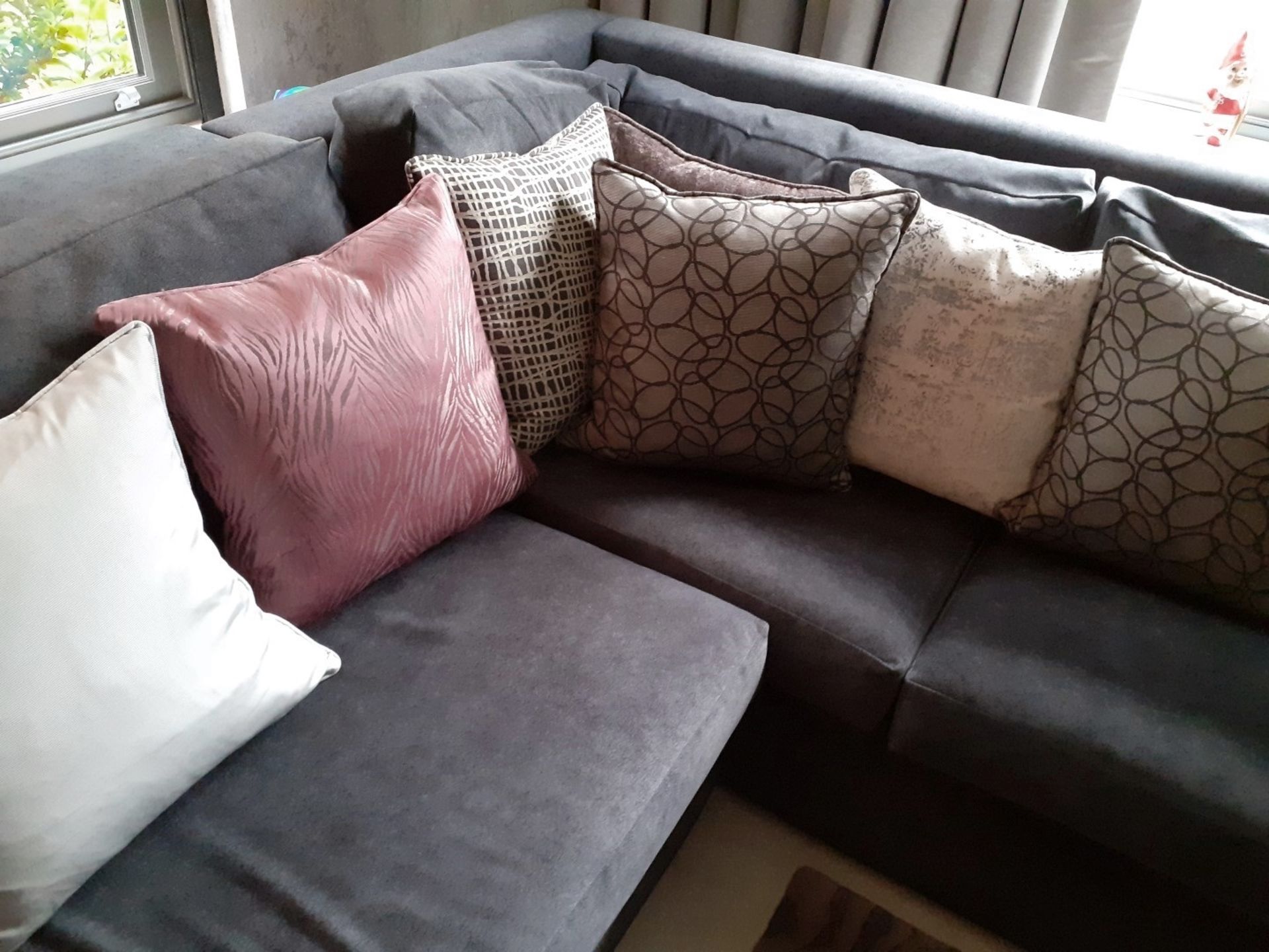 1 x Corner Sofa In 4 x Sections - Upholstered In A Rich Grey Chenille *NO VAT ON HAMMER* - Image 7 of 22