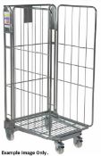 1 x Roller Cage With Heavy Duty Castors - Demountable With Three Sides - Ideal For Storing and